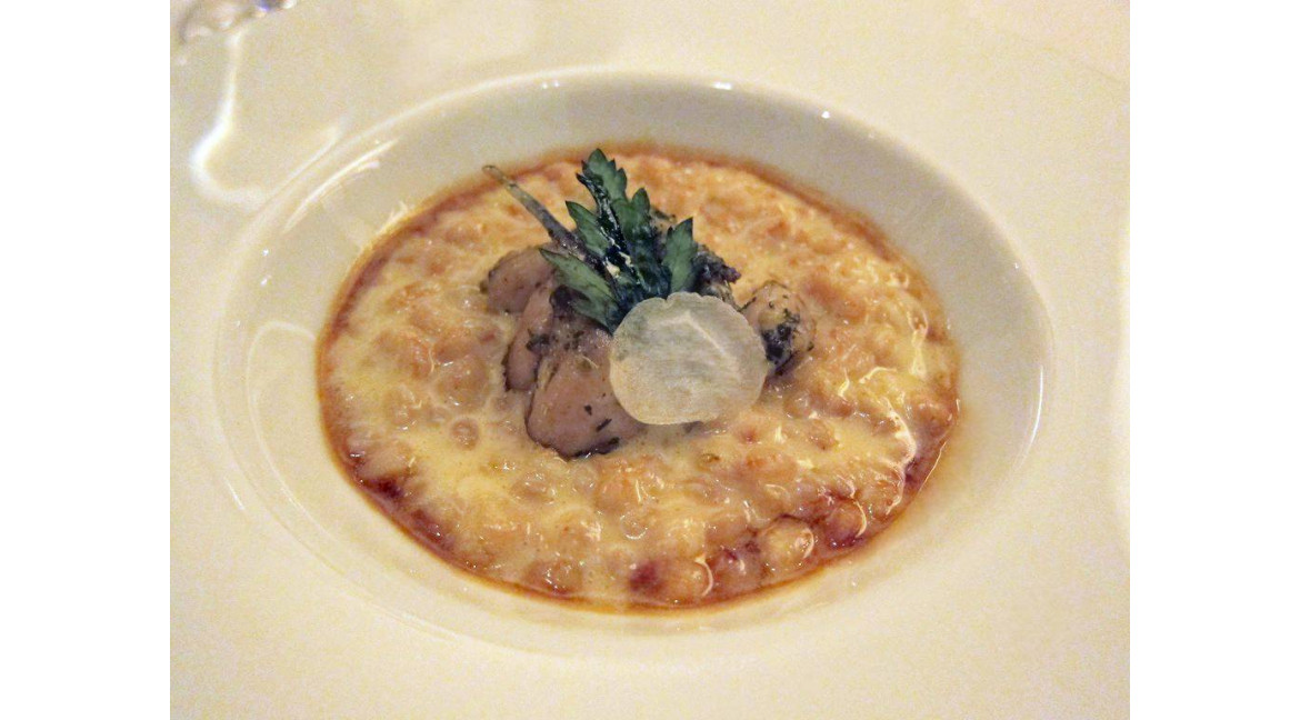 Recette de Risotto de petit Epeautre Haut-Alpins au fromage de Chèvre et poitrine roulée